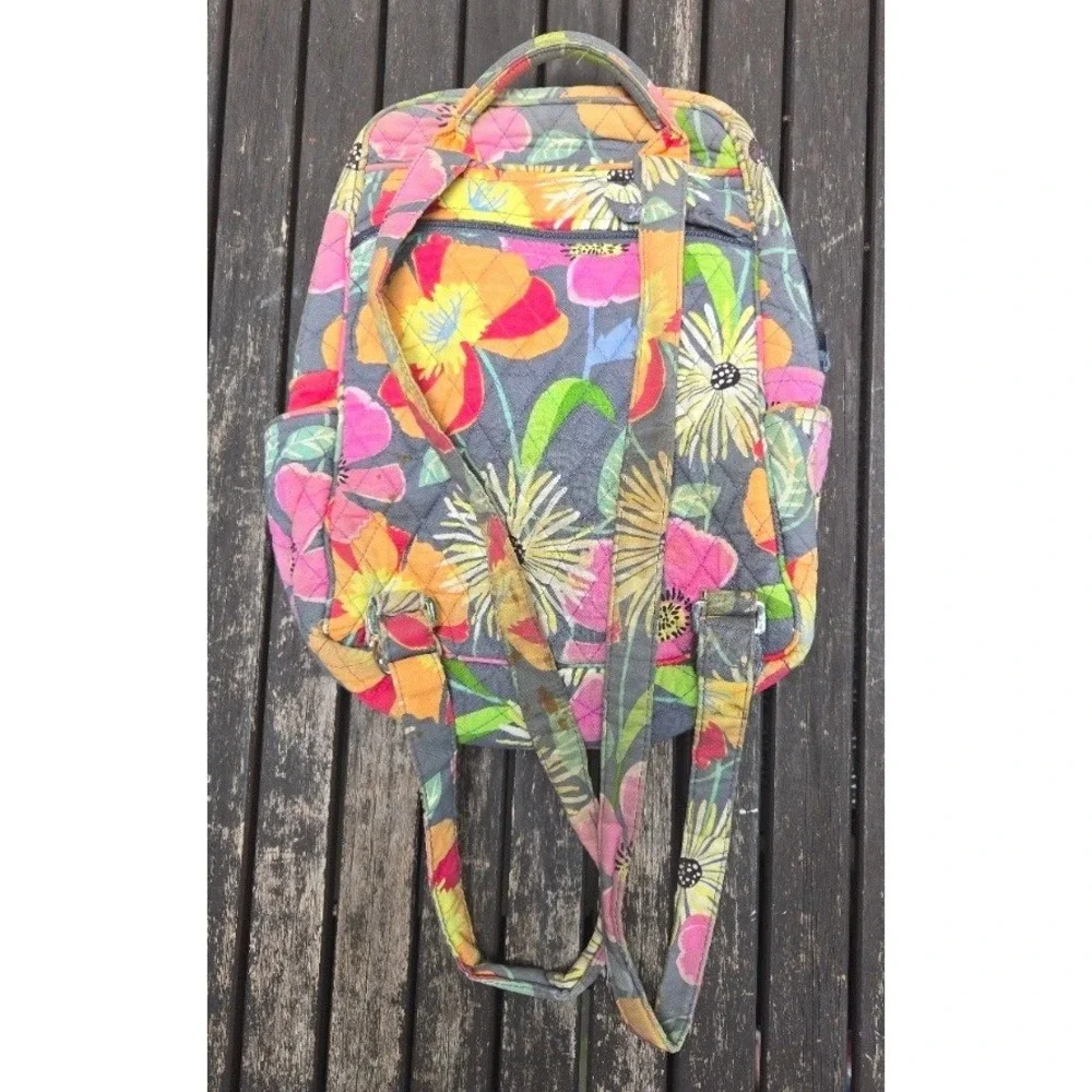 Vera Bradley Floral Nightingale Quilted Mini Backpack Sling Bag